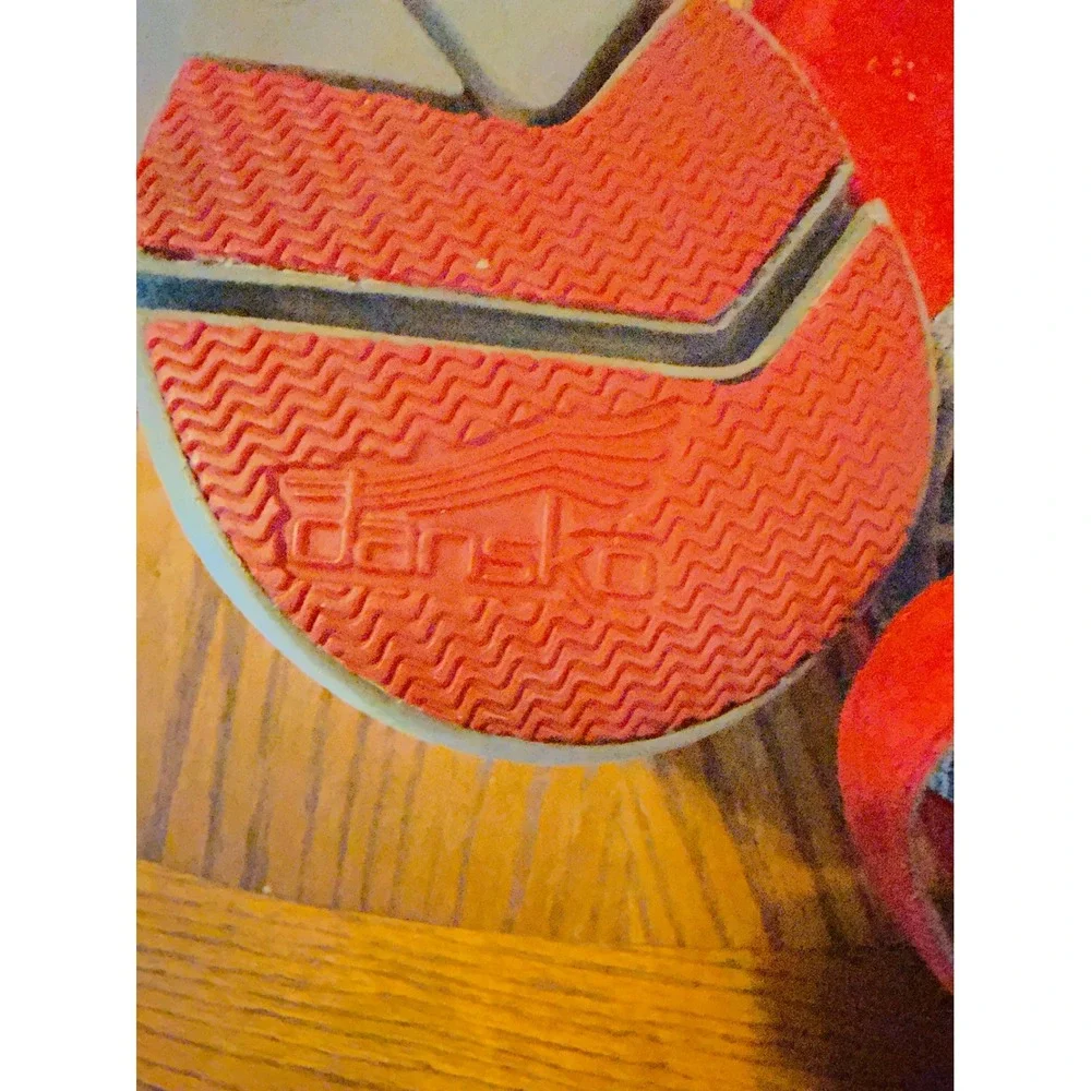 Dansko red suede Mary Jane flats